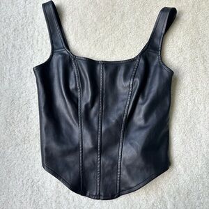 Hollister Black Leather Women’s Top